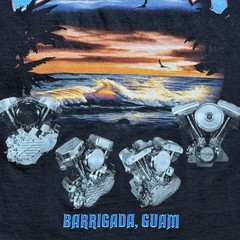 Vintage Guam Harley Davidson T Shirt Barrigada GU Size Large USA Made