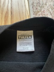 Vintage Slightly Worn In 1990s Tultex Black Blank T-Shirt Size XL