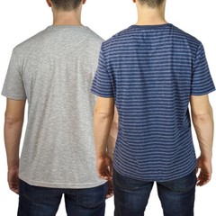 Jachs New York Tri-Blend Soft T-Shirts 2 Pack Size: Medium Blue & Gray