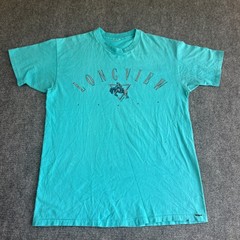 Vintage Longview Texas Rodeo Graphic T-Shirt Teal Single Stitch Mens XL 3535