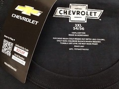 New GM Chevrolet Chevy 3XL 54/56 Logo Mud Slinger Slant Black Graphic TShirt (D5