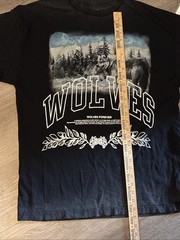 Vintage Darc Sport Wolves Club Graphic T-Shirt Black With Wolf Logo