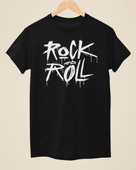 Rock & Roll – Tattoo Inspired Unisex Black T-Shirt