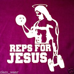 gym tee T-shirt tshirt body building REPS FOR JESUS F weight training lifting