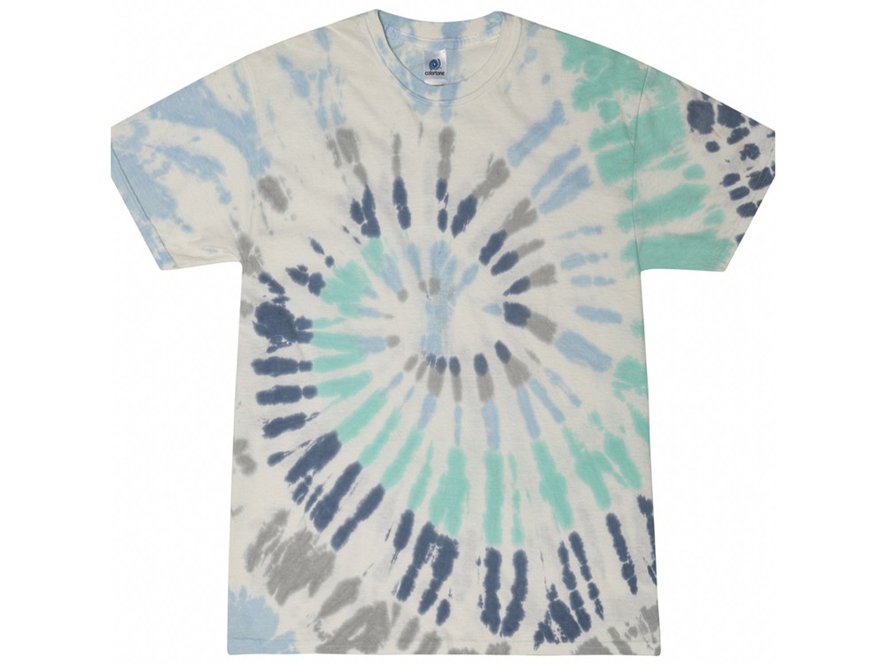 Glacier Spiral Tie Dye T-Shirts S M L XL 2XL 3XL Cotton Colortone