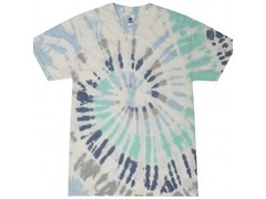Glacier Spiral Tie Dye T-Shirts S M L XL 2XL 3XL Cotton Colortone