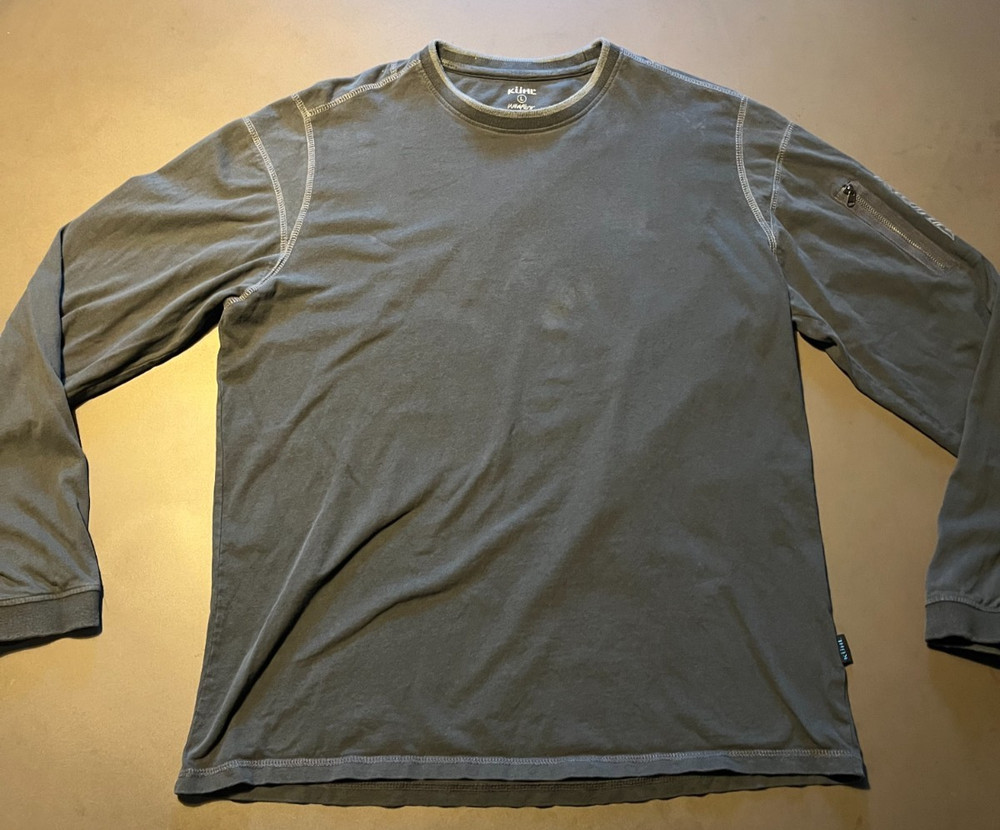 Kuhl Shirt Mens Large Kommando Crew 100% Cotton Long Sleeve Pocket Outdoor Men L