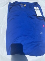 NWT Men’s 3LT Polo Ralph Lauren Big & Tall Royal Blue Solid Crew Pocket T-Shirt
