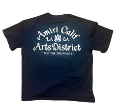 AMIRI Arts District Black T-Shirt Men’s Size XL Logo Front & Back Graphic