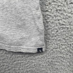 Quick Silver Mens Shirt XL Heathered Gray Black Sleeve Trim Back Hit Skater Surf