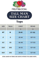 3 White Tall Man 2XT 50-52 Inch V-Neck T-Shirts Fruit Of The Loom 127-132 CM