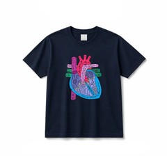 Heart Anatomy Graphic T-Shirt – Premium Ribbed Fabric Nursing Tee for Cardiac