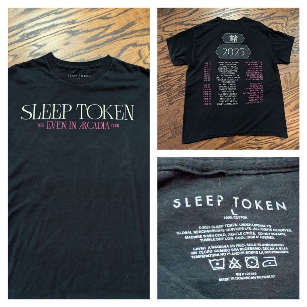 Sleep Token Even in Arcadia 2025 Tour SHIRT (Large) 21×28 Metal Djent T