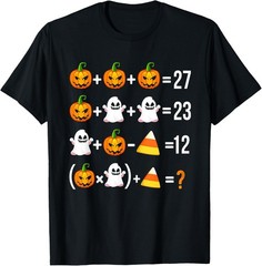 Funny 67 Meme Pumpkin Ghost Math Teacher Halloween Costume unisex T-Shirt