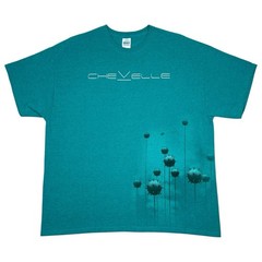 Chevelle Band T Shirt Ocean Mines Tour 2015 Official Mens 2XL XXL Teal Blue Rare