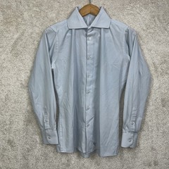 State & Liberty Athletic The Javier Pale Blue Spread Collar Stretch Button Shirt