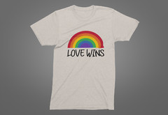 T-Shirt Love Wins – All Sizes, LGBT Day Month Parade Rainbow