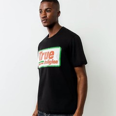 True Religion T-Shirt Men’s 2XL Black White Orange Green Jeans Gas Box Logo NWT