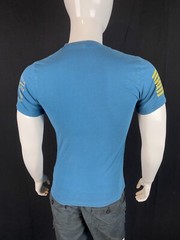 Grunt Style “Fly Atomic Airlines” Blue Front Graphic T Shirt, Men’s Size Small