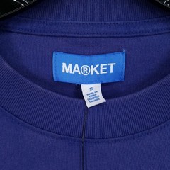 MARKET STUDIO Shirt Mens Small Blue Purple Pullover Crew Sacred Basketball Tee