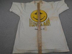 Vintage Outer Banks NC Shirt Mens Small Beige 90s I Luv Ya Man Smiley Face