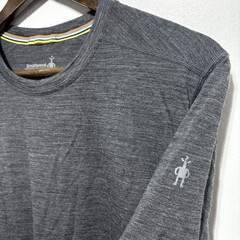 Smartwool T Shirt Mens M Gray Baselayer Merino Wool Short Sleeve Crew Neck