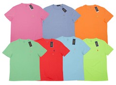 POLO RALPH LAUREN MEN’S CREW NECK TEE T-SHIRTS PINK BLUE ORANGE GREEN Multisize