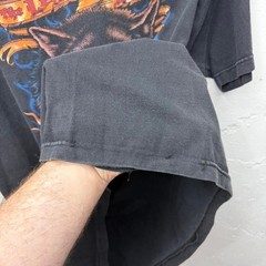 Vintage y2k The Legend Rolls On Wolf Biker tshirt Motorcycle Howling Wolf