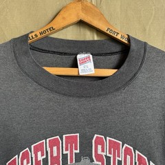 Vintage 1980s Desert Storm T-Shirt Single Stitch Distressed Gray Sz XL