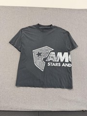 Y2K Famous Stars & Straps T-Shirt Mens XL Black Sun Faded Graphic Streetwear