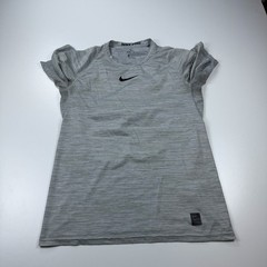 Nike Pro Shirt Mens Medium Gray Crew Neck Lightweight Stretch Training Swoosh