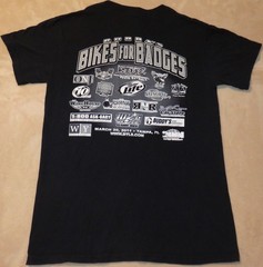 BUBBA ARMY Love Sponge BIKES FOR BADGES Charity EVENT 2011 MINT T-SHIRT SMALL