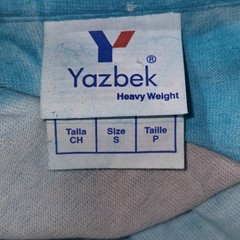 Yazbek Gulf Shores Alabama Tie Dye Long Sleeve T-Shirt Blue Grey Mens Small