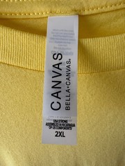 2 Bella + Canvas Mens Solid Color T Shirts 1 Orange 1 Yellow 100% Cotton Sz XXL