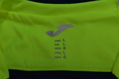Joma Championship VI Mens Navy Blue Neon Yellow Short Sleeve Soccer T-Shirt L