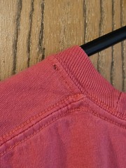 Vintage 90s Basic Editions Pocket T-Shirt | Faded Raspberry | Boxy Fit | Large