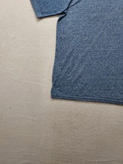 North Hudson Men T Shirt LT Blue Crew Neck Short Sleeve Pullover Basic Casual
