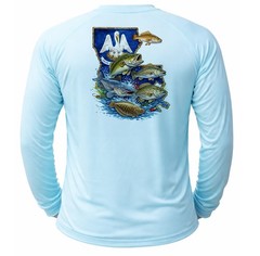 Louisiana Flag Fishing Long Sleeve UPF 50 T-Shirt Angler Boat UV Sun Outdoor