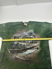 Vintage 2004 THE MOUNTAIN TIE-DYE STEAM TRAIN T-Shirt XL locomotive