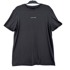 Manfinity I Don’t Care Graphic Tee Men M Polyester Elastane Black