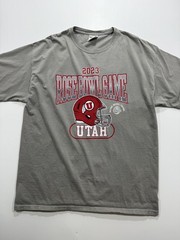 Utah Rose Bowl Game T Shirt Mens XL Gray 2023 Football ComfortWash Tee