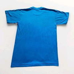 Vintage Oneita T-Shirt Mens Small Blue Single Stitch 90s Short Sleeve Spellout
