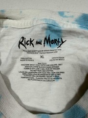 Rick And Morty Shirt Mens XL White Blue Tie Dye Graphic Cartoon TV Show Tee