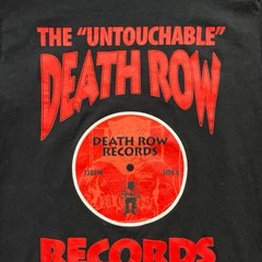 Death Row Records Men’s Black/Red Graphic Logo T-Shirt Crew Neck Short Sleeve S