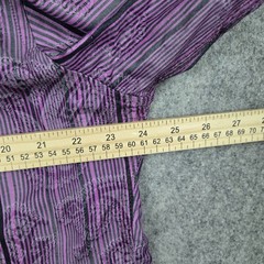 Robert Graham Button Up Shirt Mens 2XL Purple Paisley Floral Flip Cuff Preppy