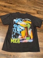 The Mask AOP T Shirt Jim Carrey Movie Modern Reprint AOP All Over Print Sz XL