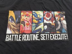 Mega Man Battle Routine Shirt Mens 2XL Video Game Tee Capcom Black Short Sleeve