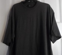 EXTRA LONG T-SHIRT SLEEP SHIRT SHORT GRAY CREW NECK COTTON T SHIRT M /L