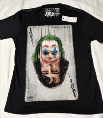 Toon Line Joker Joaquin Phoenix T-Shirt Mens XL Black Movie Graphic New