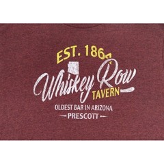 Prairie Mountain Mens Whiskey Row Tavern T Shirt XL Marled Burgundy Graphic Tee